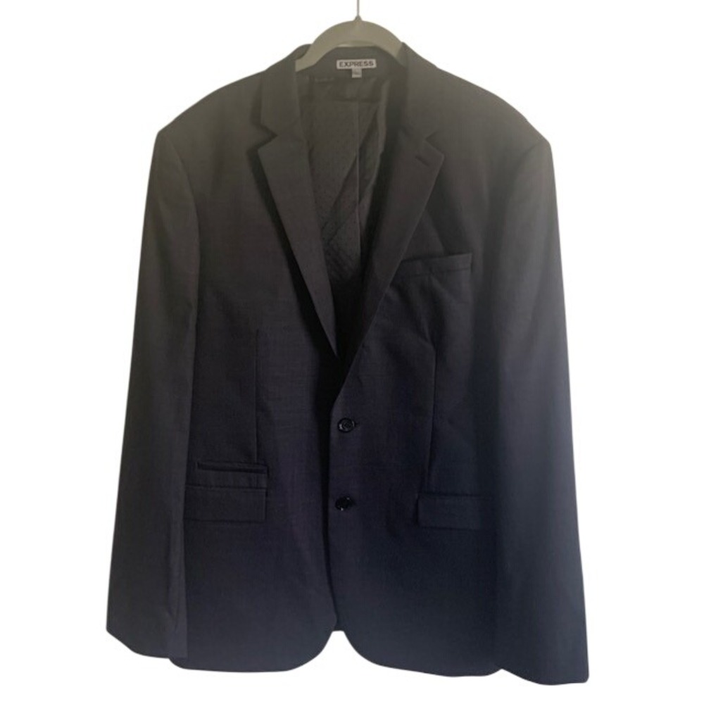 Express Photographer Blazer Mens Gray Fitted Sport Coat 40R Work Office Casual